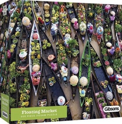 Gibsons - Floating Market - 500 stukjes (AANBIEDING), Hobby en Vrije tijd, Denksport en Puzzels, Nieuw, Legpuzzel, 500 t/m 1500 stukjes
