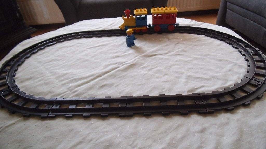 duplo trein met rail, Ophalen of Verzenden, Gebruikt, Duplo