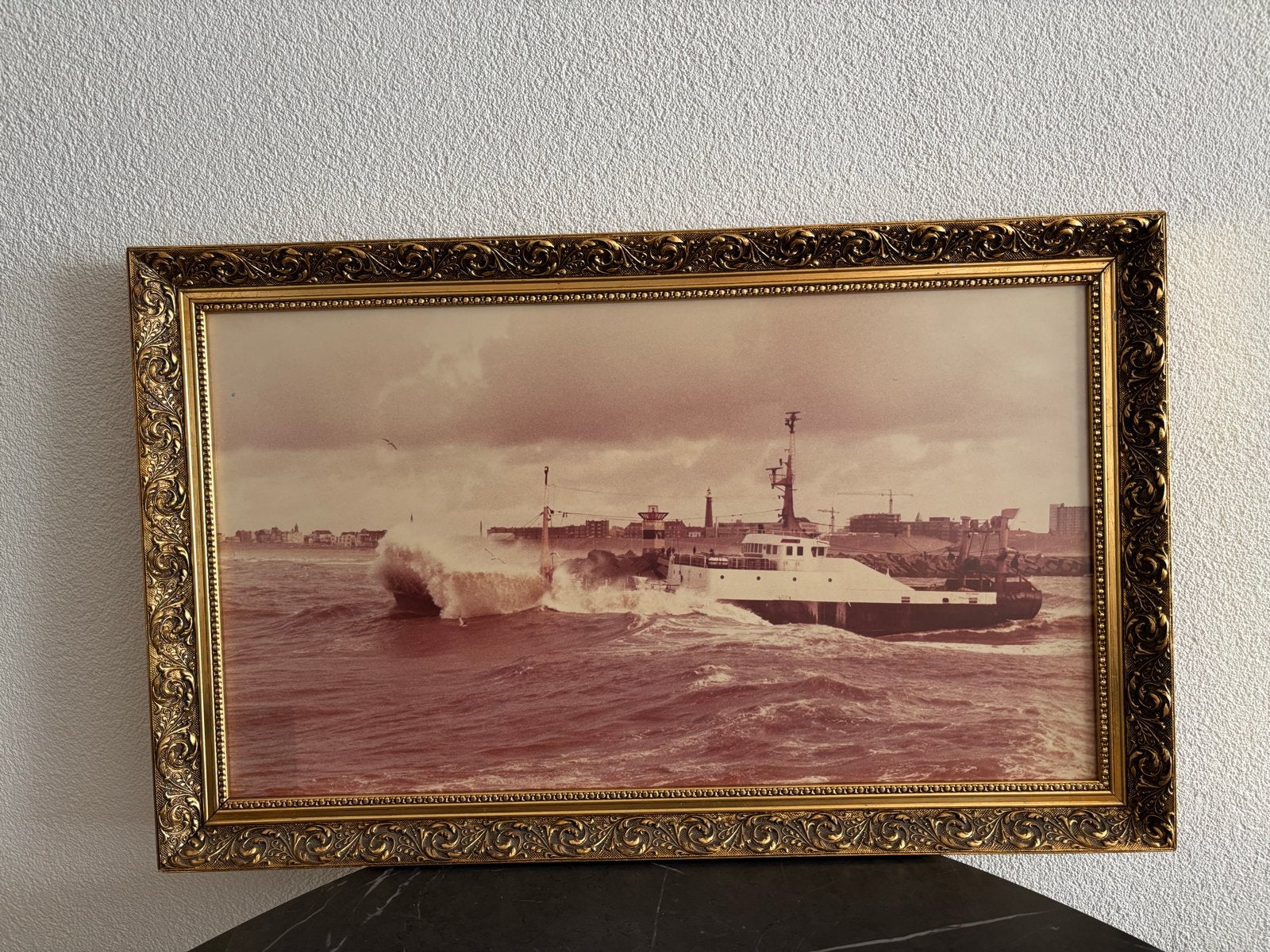 Ingelijste foto van hektrawler (SCH118?), Ophalen, Foto, Fotografie, Ingelijst