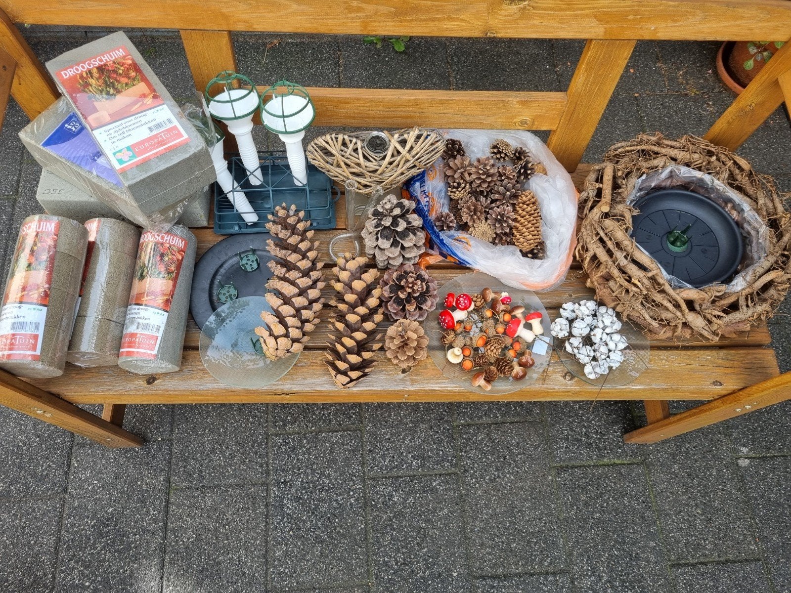 decoratiemateriaal bloemschikken herfst, Hobby en Vrije tijd, Knutselen, Ophalen of Verzenden, Zo goed als nieuw, Overige thema's