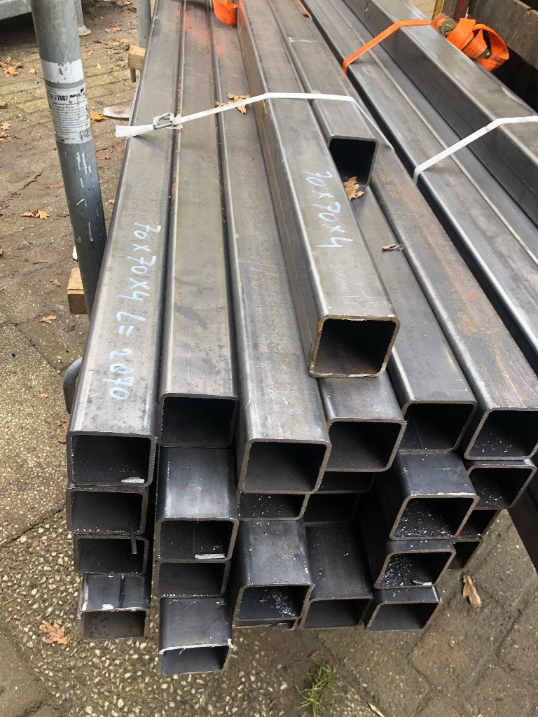 Hekwerkpaal    koker 70x70x4 mm  , 2870 mm LANG, Ophalen, Nieuw, IJzer, Tuinhek