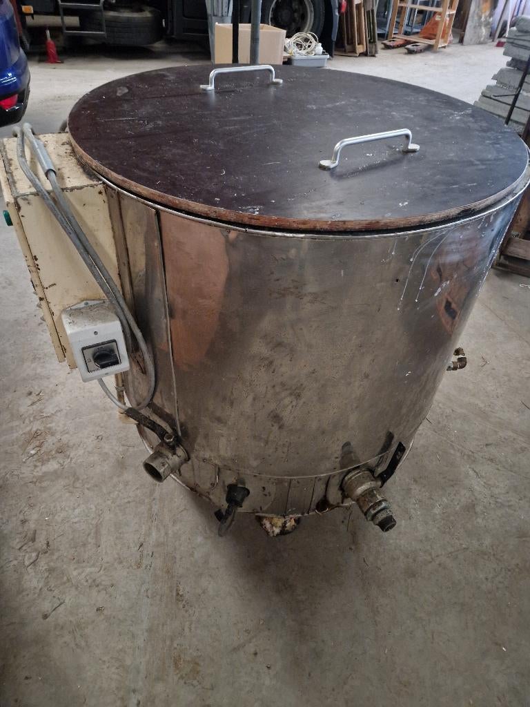 Grote ronde smeltketel kaarsen chocolade ketel, Ophalen, Gebruikt, Gereedschap of Toebehoren