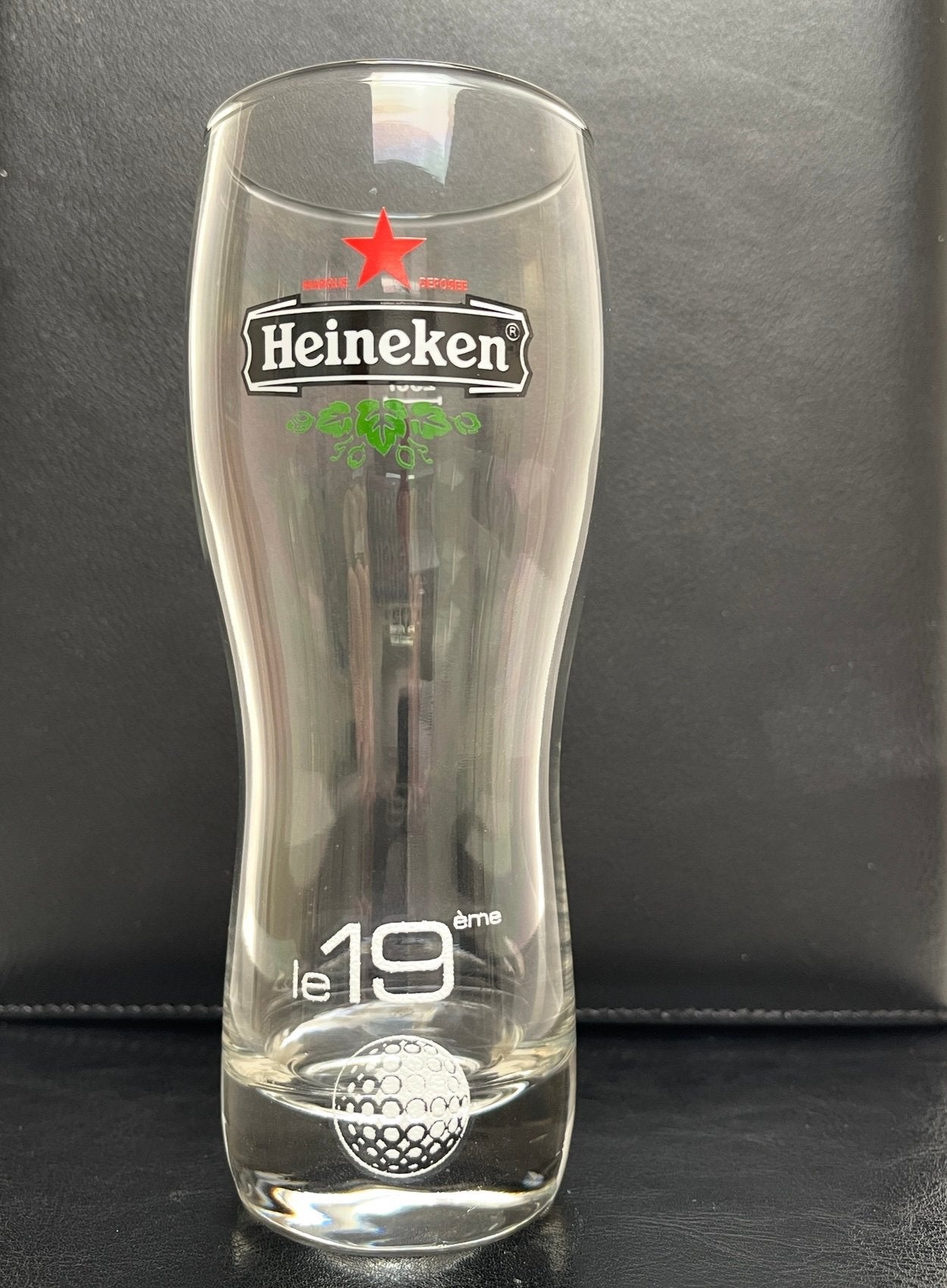 HEINEKEN GLAS MET GOLFBAL, Verzamelen, Ophalen of Verzenden, Zo goed als nieuw, Glas of Glazen, Heineken