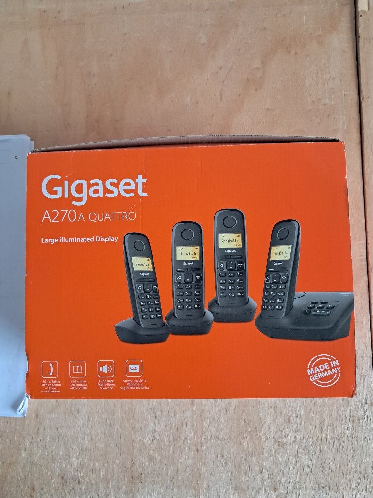Gigaset A270A Quattro draadloze telefoonset, Ophalen, Gebruikt, 4 handsets of meer