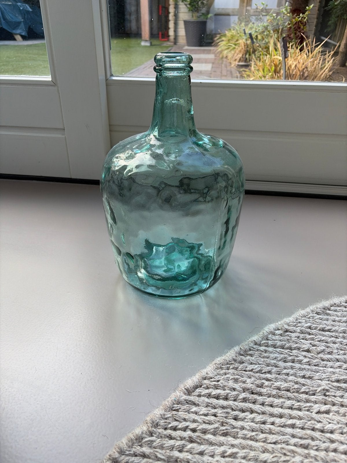Grote glazen vaas/fles - Dame Jeanne -36.5 cm, Antiek en Kunst, Ophalen