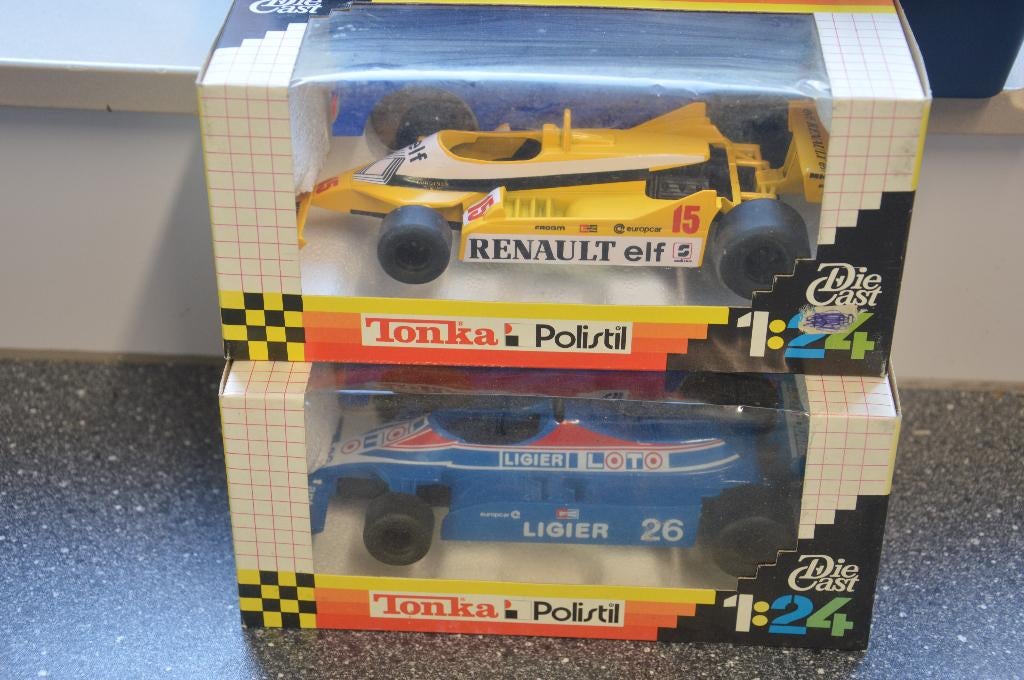 2 x race auto van Tonka / Polistil, Hobby en Vrije tijd, Modelauto's | 1:24, Nieuw, Auto, Overige merken, Ophalen of Verzenden