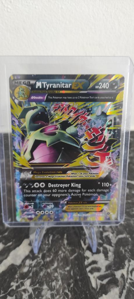Mega Tyranitar ex - NM, Ophalen of Verzenden, Zo goed als nieuw, Losse kaart, Foil