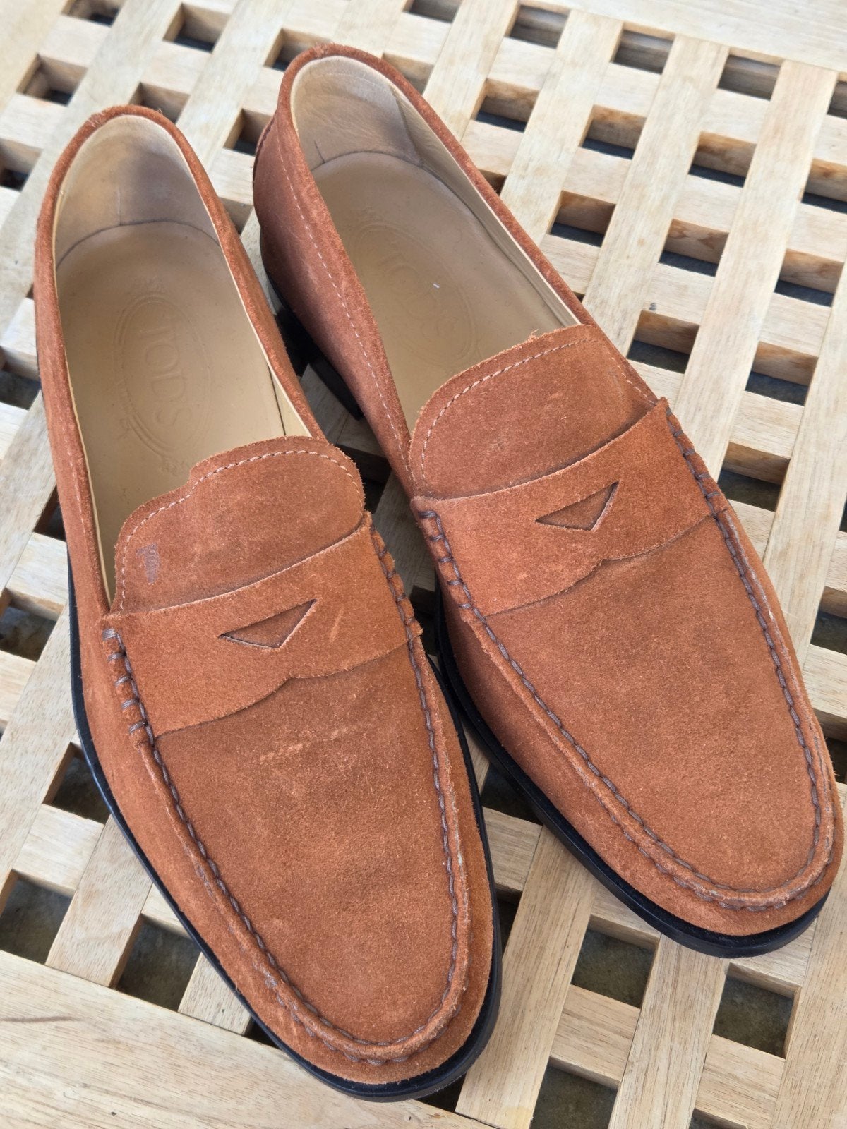 Tod’s penny loafers cognac suède UK 7,5 (41,5) als nieuw, Kleding | Heren, Loafers, Bruin, Ophalen of Verzenden, Tod's