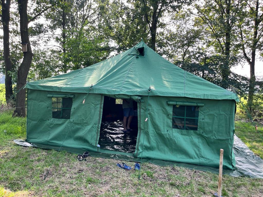 **DUMPPRIJS MOGEN WEG  tweedehands TOP LEGERTENTEN   5x5, Ophalen, Gebruikt, Meer dan 6