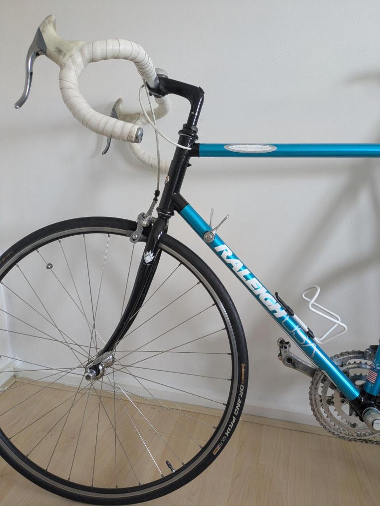 Raleigh USA Supercourse blue 58cm vintage, Gebruikt, Velgrem, Aluminium, 57 tot 61 cm