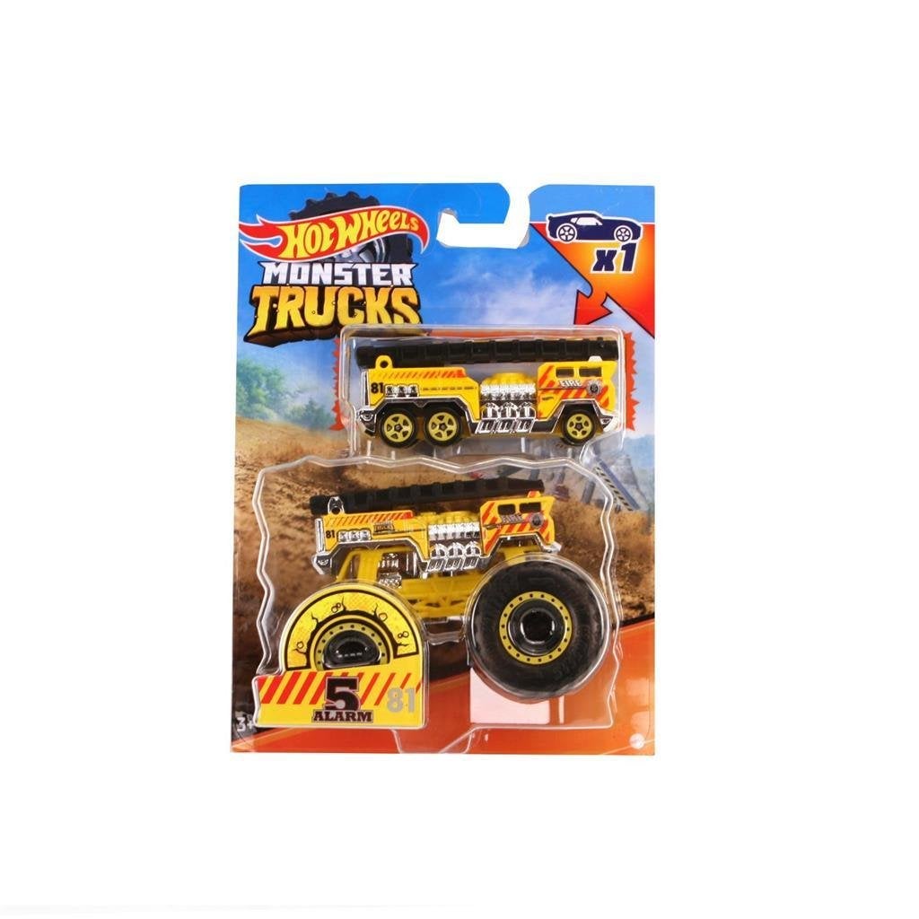 Hotwheels: Monster Trucks: 5 Alarm + Auto, Kinderen en Baby's, ., Nieuw, Ophalen of Verzenden, .