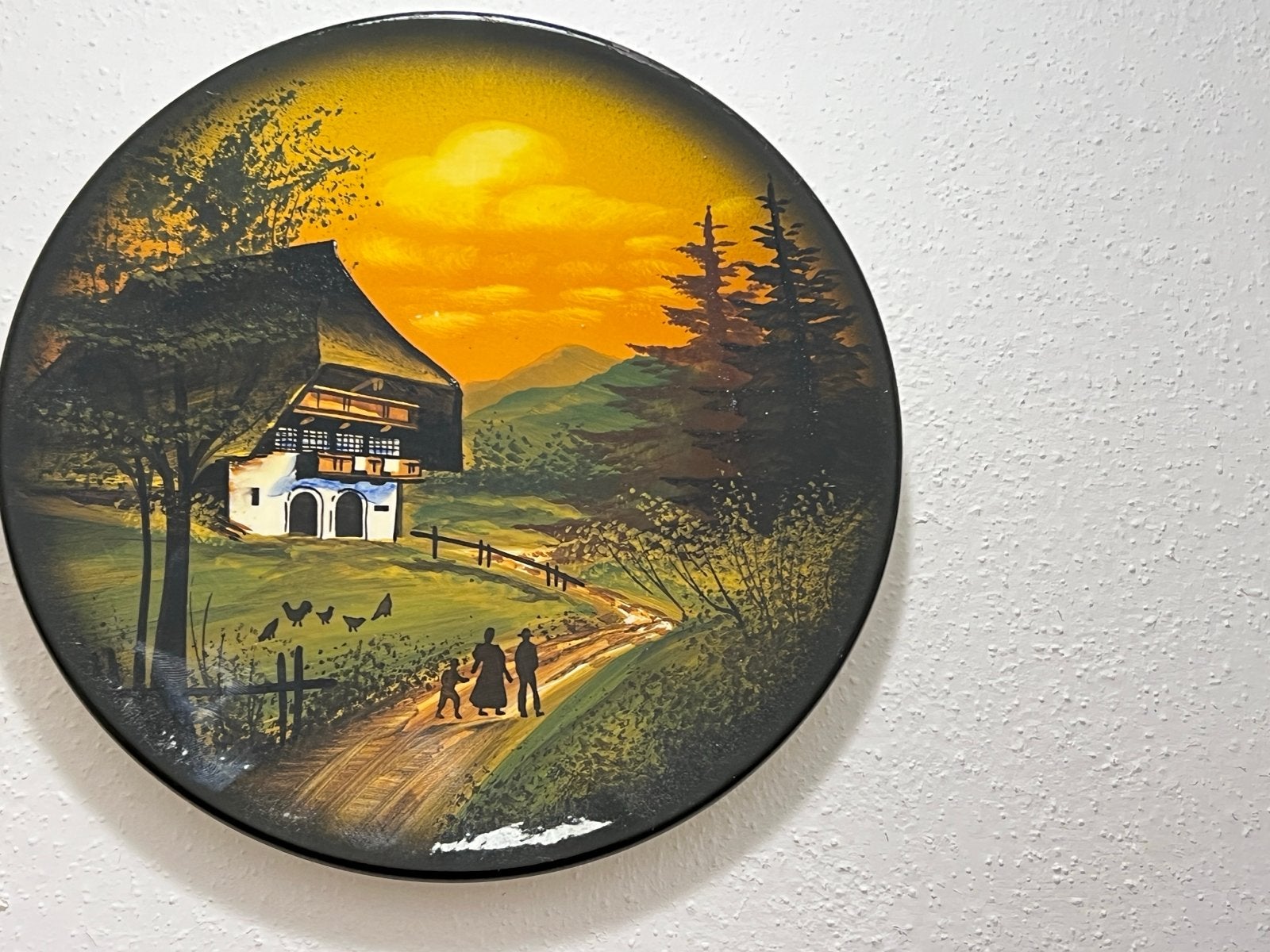 Decoratieve wandplaat met landschap van Schramberg, Ophalen of Verzenden