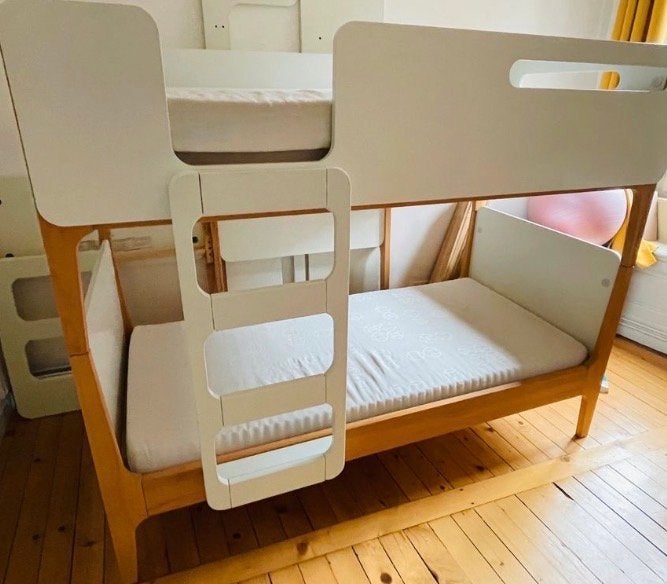 Stapelbed 90x190 cm, Ophalen, 90 cm, Eenpersoons, 190 cm of minder