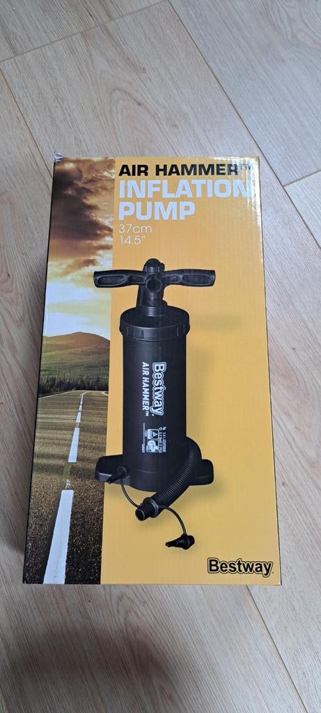 Bestway Air Hammer Handpomp voor luchtbed of boot, Ophalen