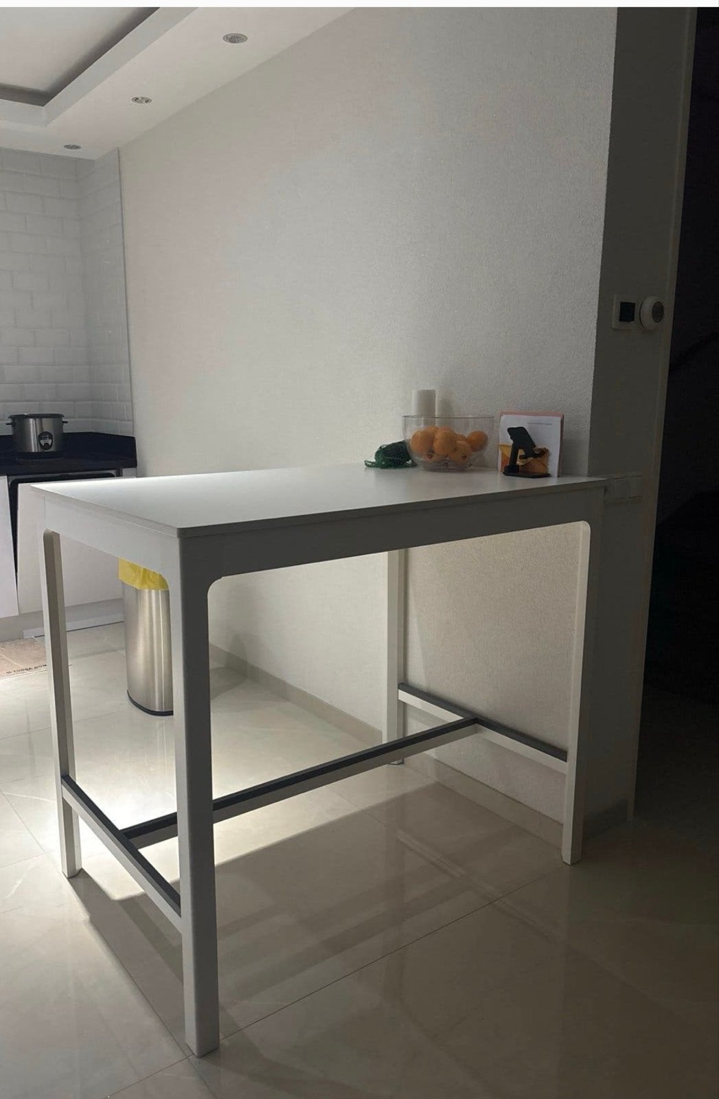 Witte bartafel, Ophalen, Gebruikt, 100 tot 150 cm, Eikenhout