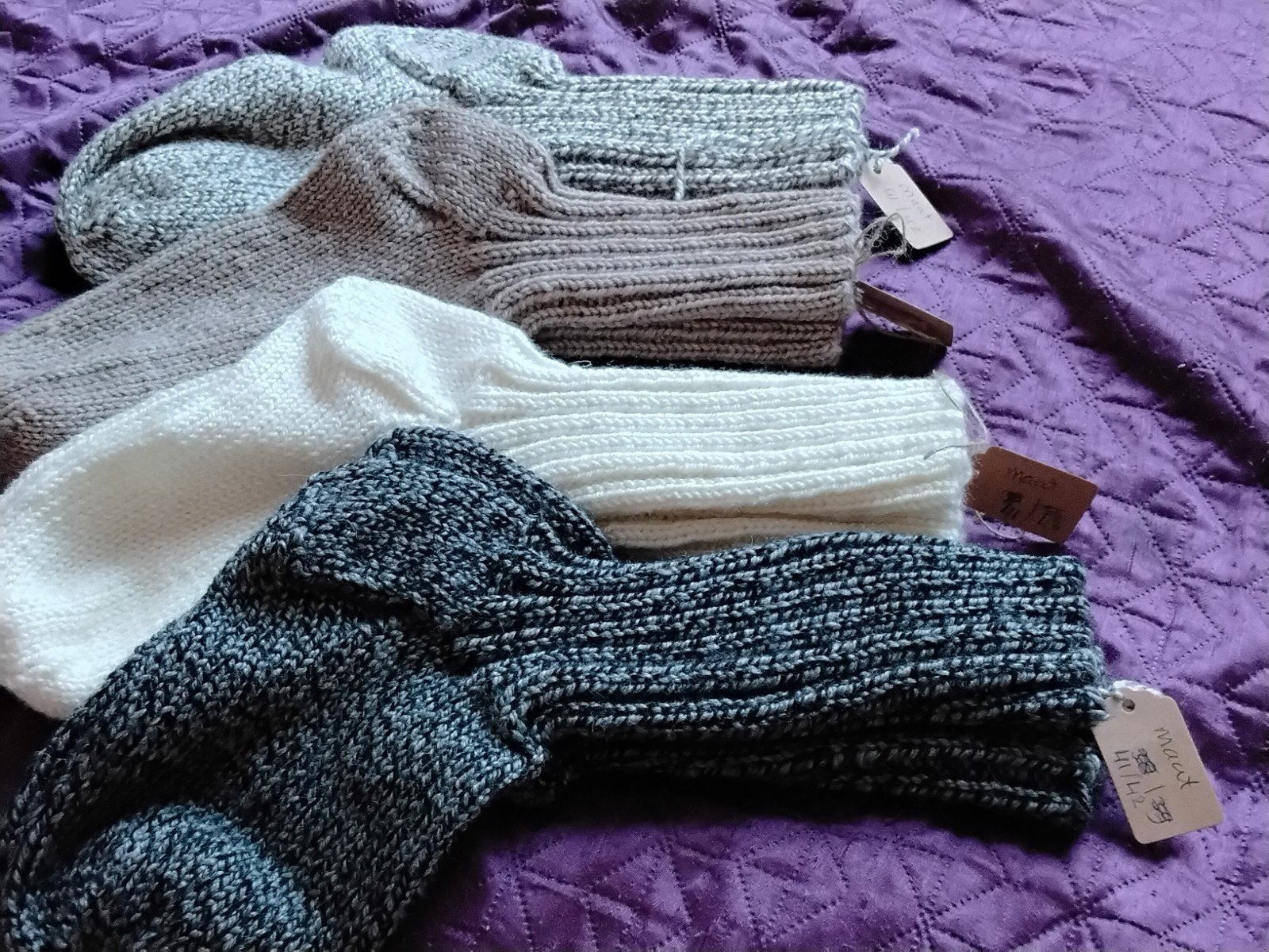 Handgebreide sokken maat 41/42, Kleding | Heren, Ophalen of Verzenden, Nieuw, Maat 39 t/m 42, Overige kleuren