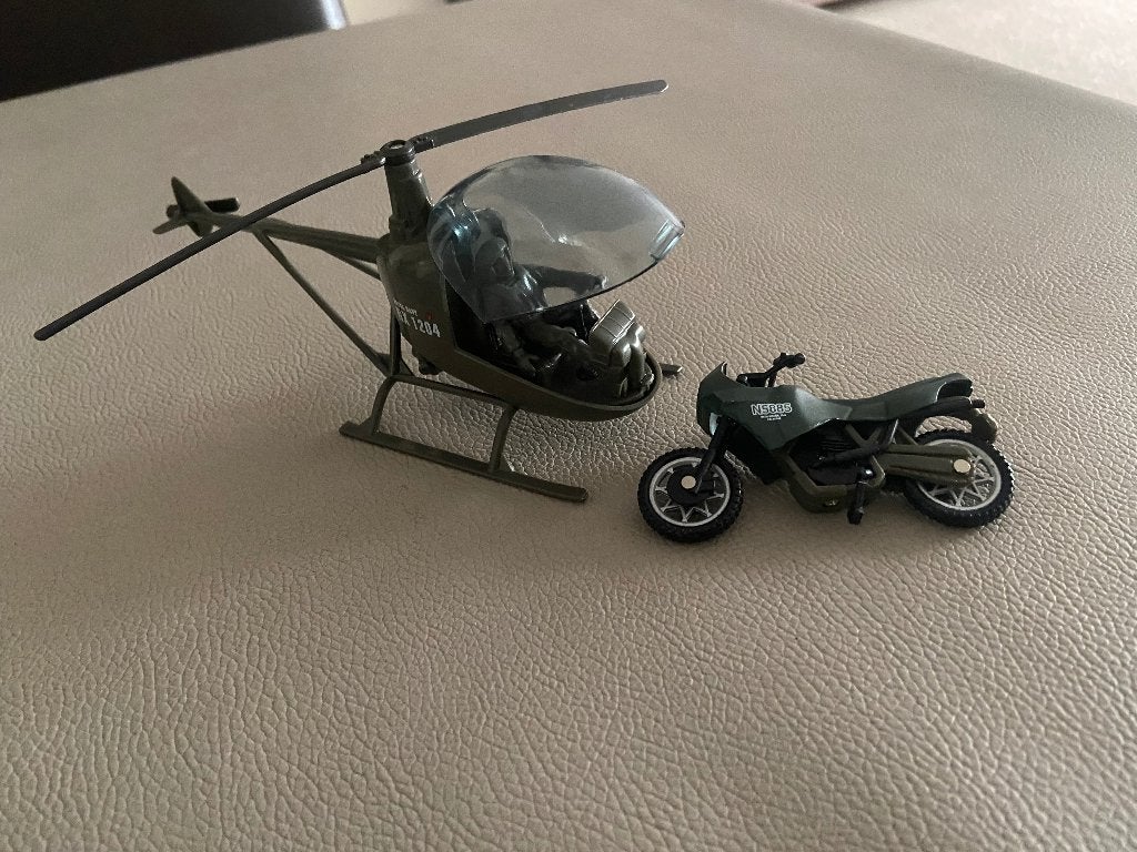 Newray 1995 leger helicopter-motor army soldaten, Ophalen of Verzenden, Gebruikt