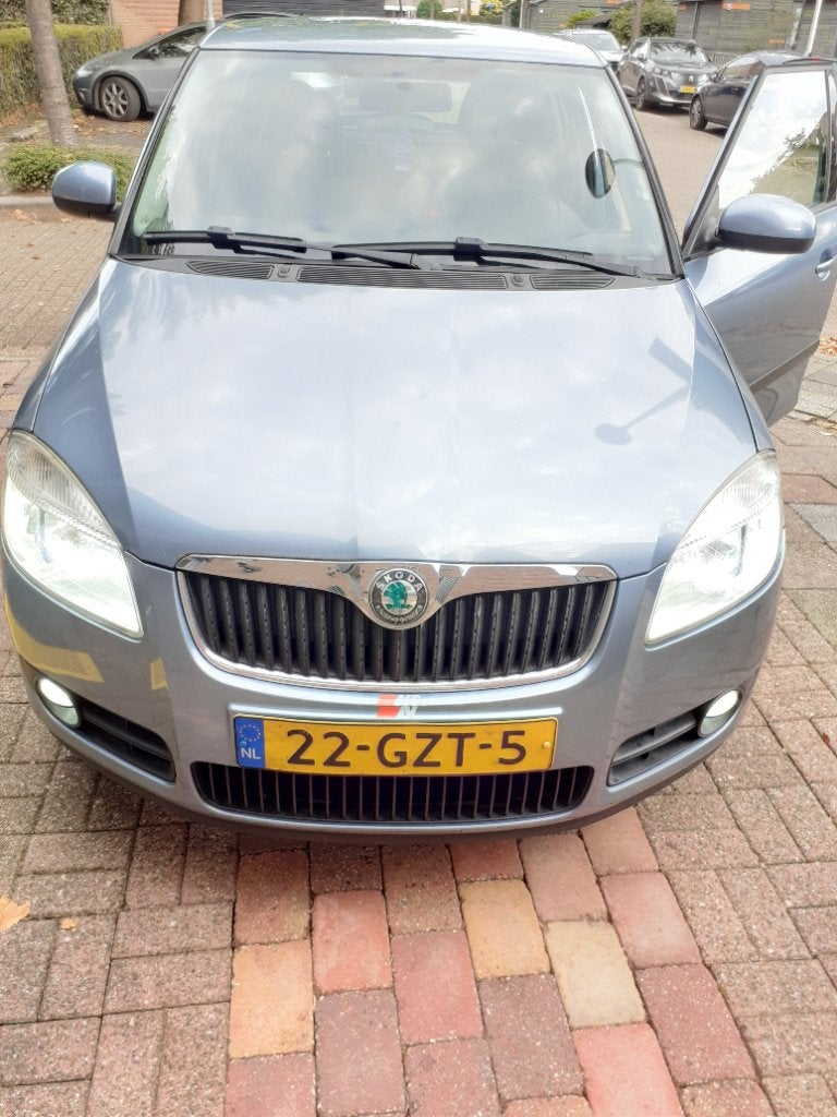 Skoda Fabia 1.2 51KW 2008 Blauw lpg g3, Voorwielaandrijving, Dealer onderhouden, 40 €/maand, Blauw