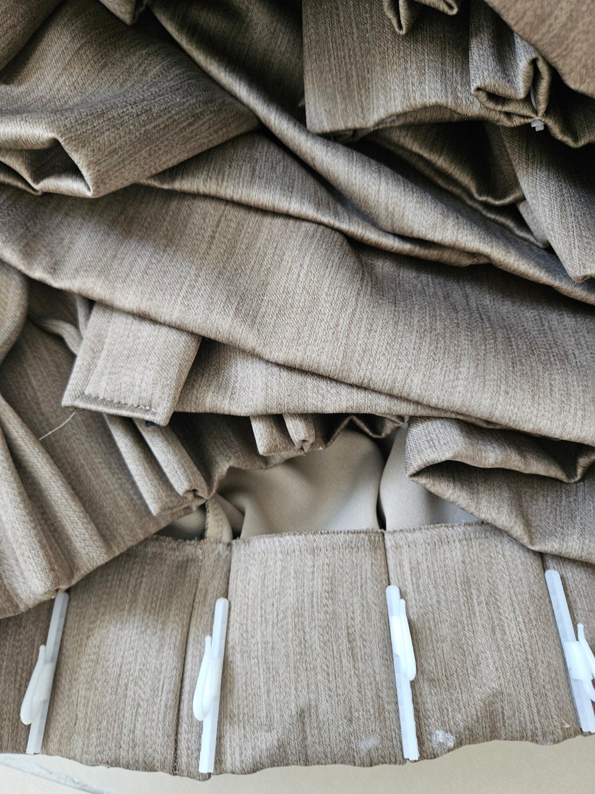 Gordijnen, Overige materialen, Overige merken, Beige, Zo goed als nieuw