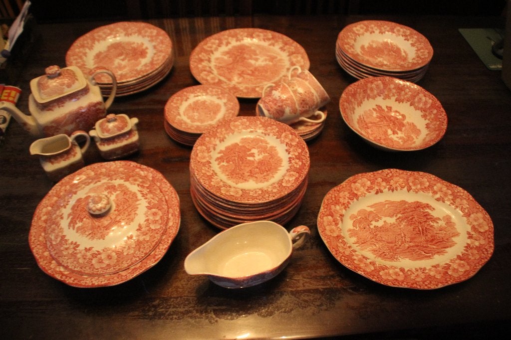 wedgewood servies (woodland) pink, Ophalen, Gebruikt, Aardewerk, Overige typen