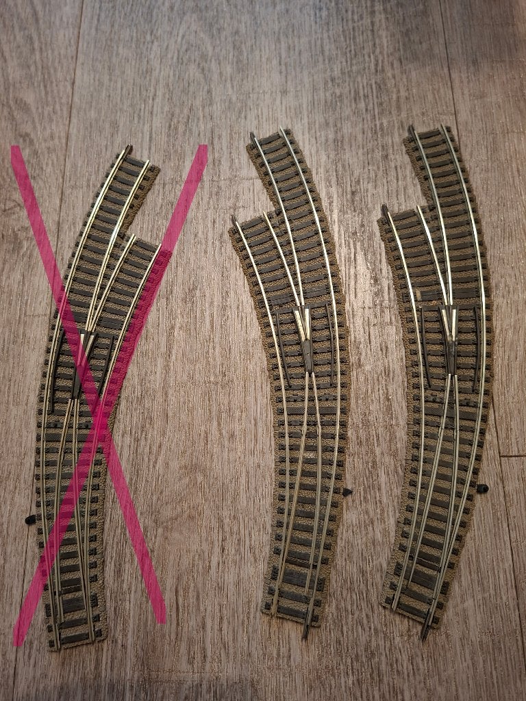 Fleischmann Profirail - 2 stuks 6142 - Bochtwissel links, Hobby en Vrije tijd, Modeltreinen | H0, Gebruikt, Gelijkstroom, Fleischmann
