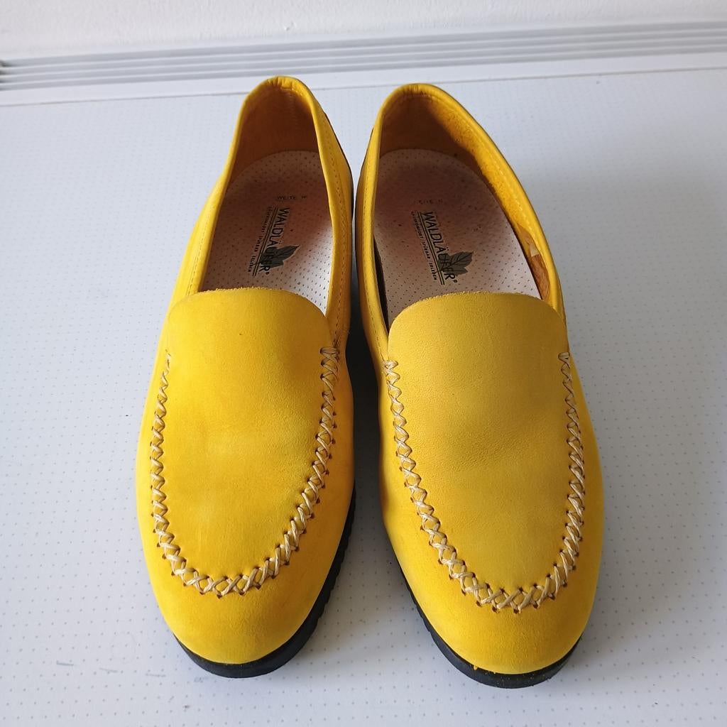 Nubuck leren Waldlaufer moccasins maat 39 wijdte H, Ophalen of Verzenden, Gedragen, Instappers