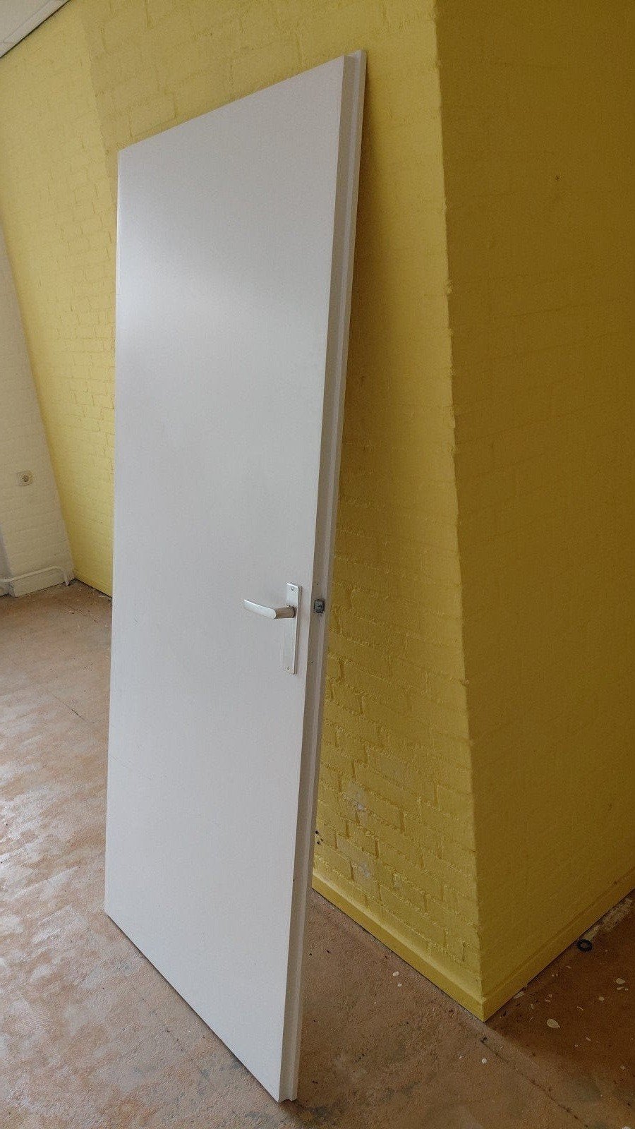 Opdekdeur wit 83x200,5 cm rechtsdraaiend, Doe-het-zelf en Verbouw, Ophalen, Binnendeur, 200 tot 215 cm