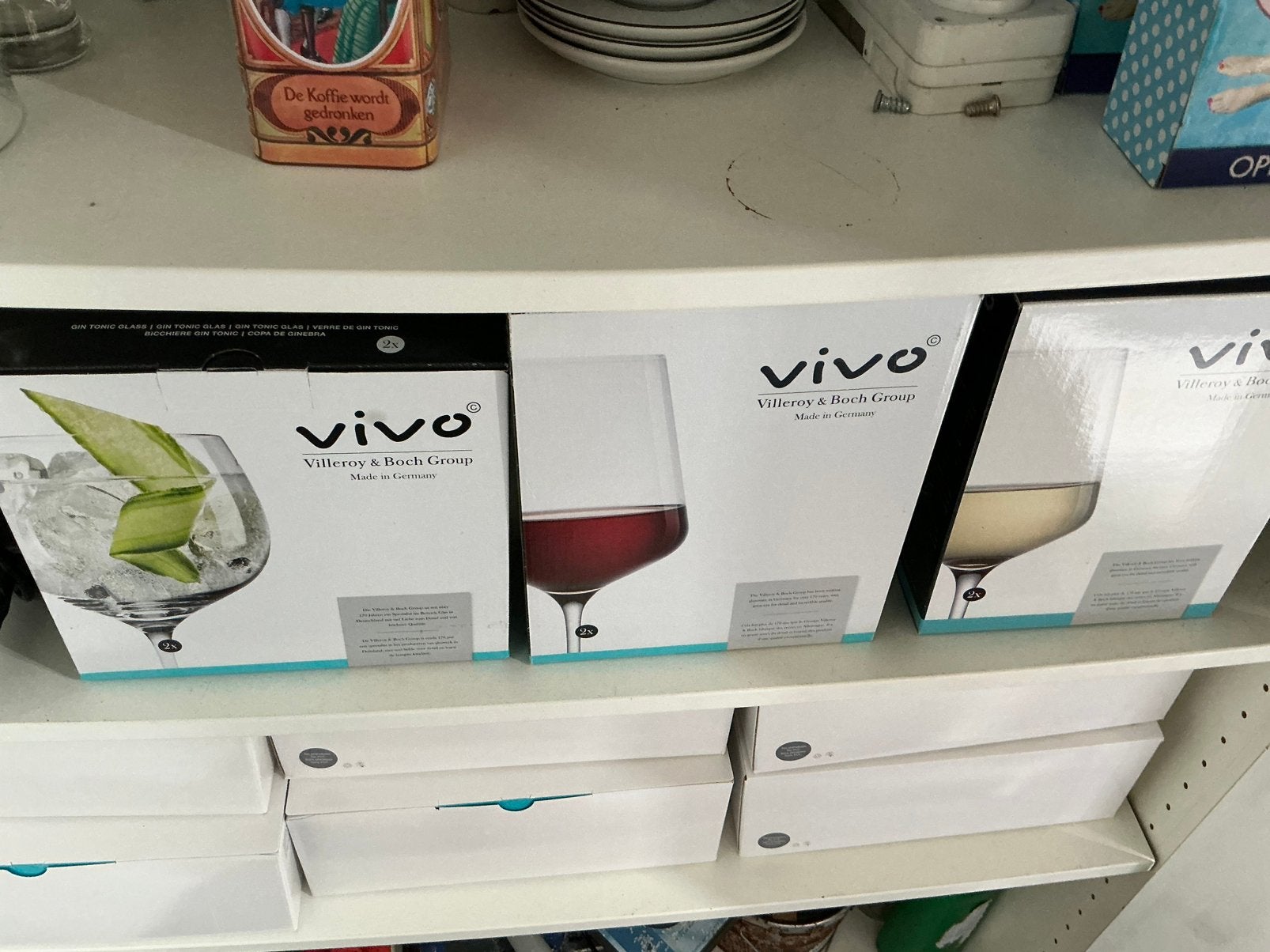 Vivo Villeroy&Bocj witte, rode en gin tonic glazen nieuw, Ophalen of Verzenden, Nieuw, Overige typen