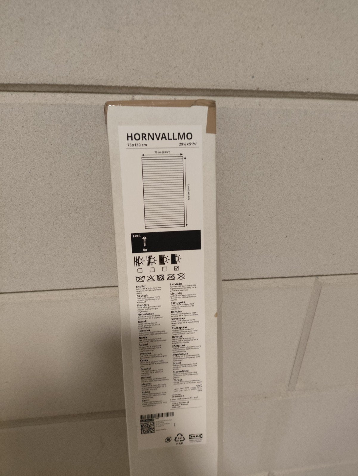 Nieuw IKEA Hornvallmo Plisségordijn 75x130 cm, Ophalen