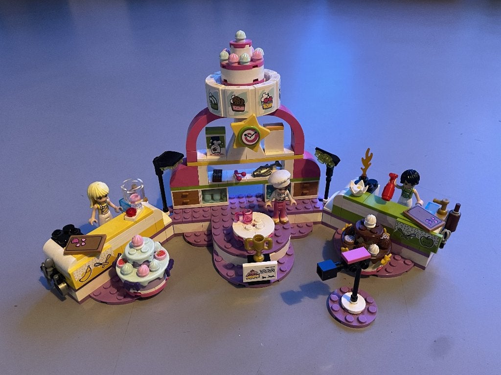 Lego Friends 41393 Bakwedstrijd met instructieboekje, Gebruikt, Lego, Friends, Ophalen of Verzenden