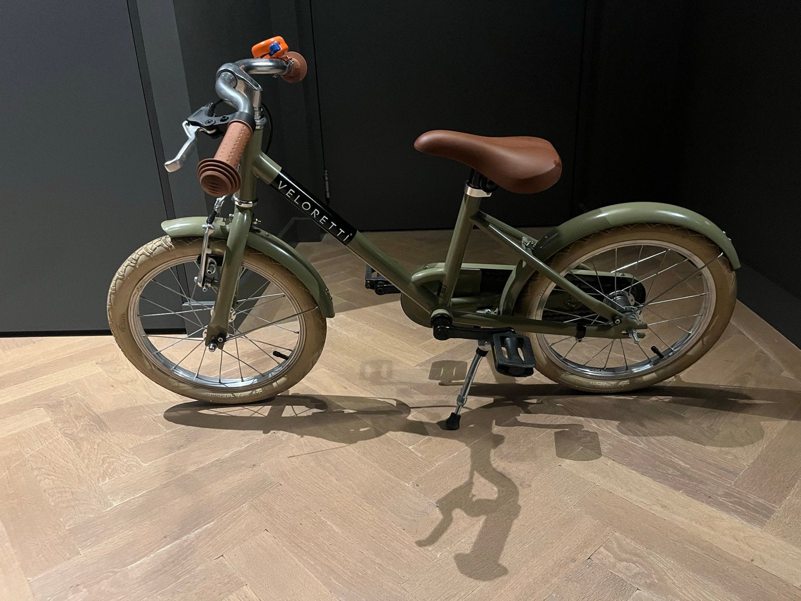 Veloretti Kinderfiets maxi(incl. zijwielen) 16 inch - Groen, Ophalen, Zo goed als nieuw, Terugtraprem, 16 tot 20 inch