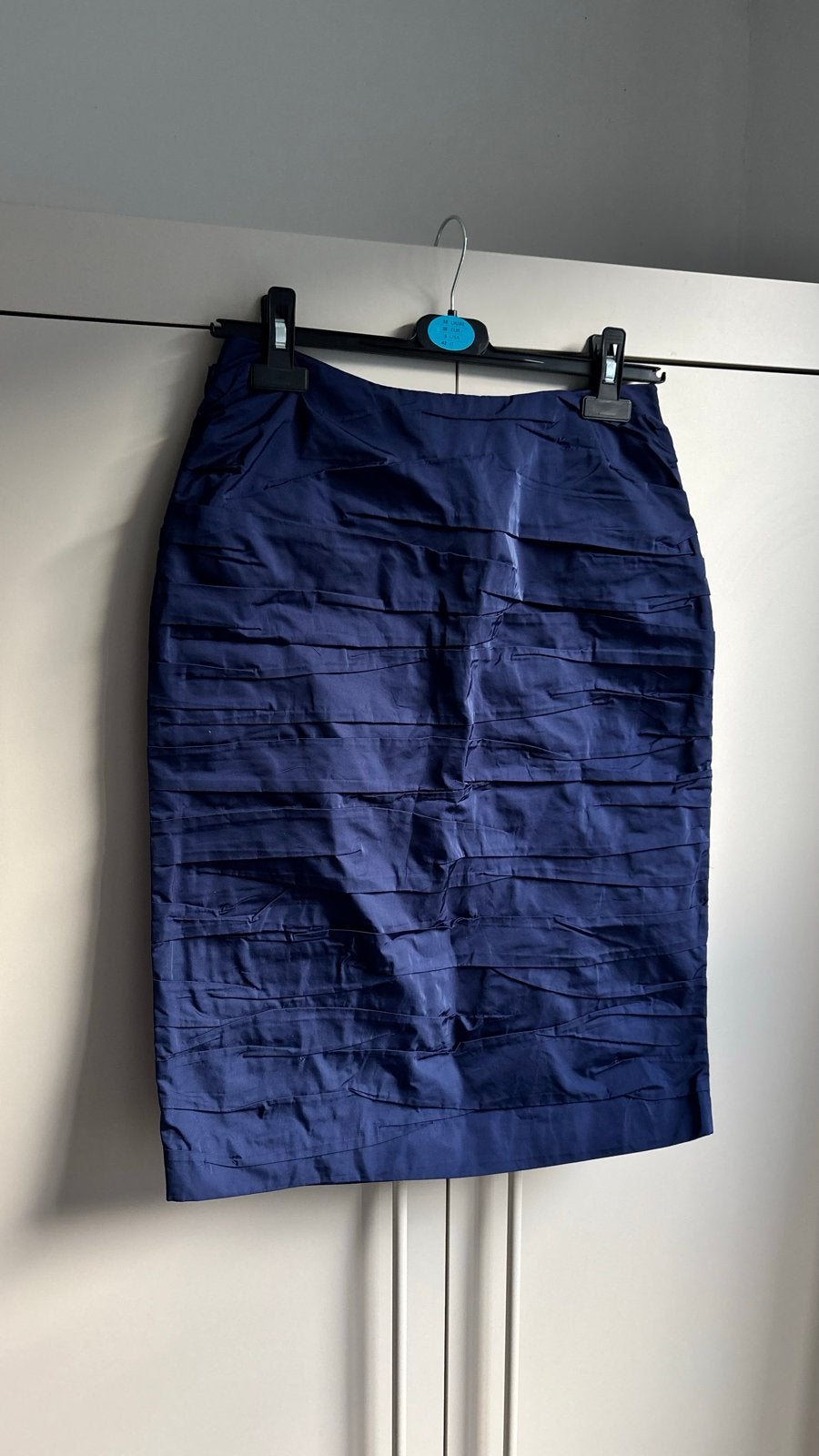 MOQ Rok Maat 36 (S) - paars met ruches, Kleding | Dames, Rokken, Zo goed als nieuw, Maat 36 (S), Blauw, Knielengte, Ophalen of Verzenden