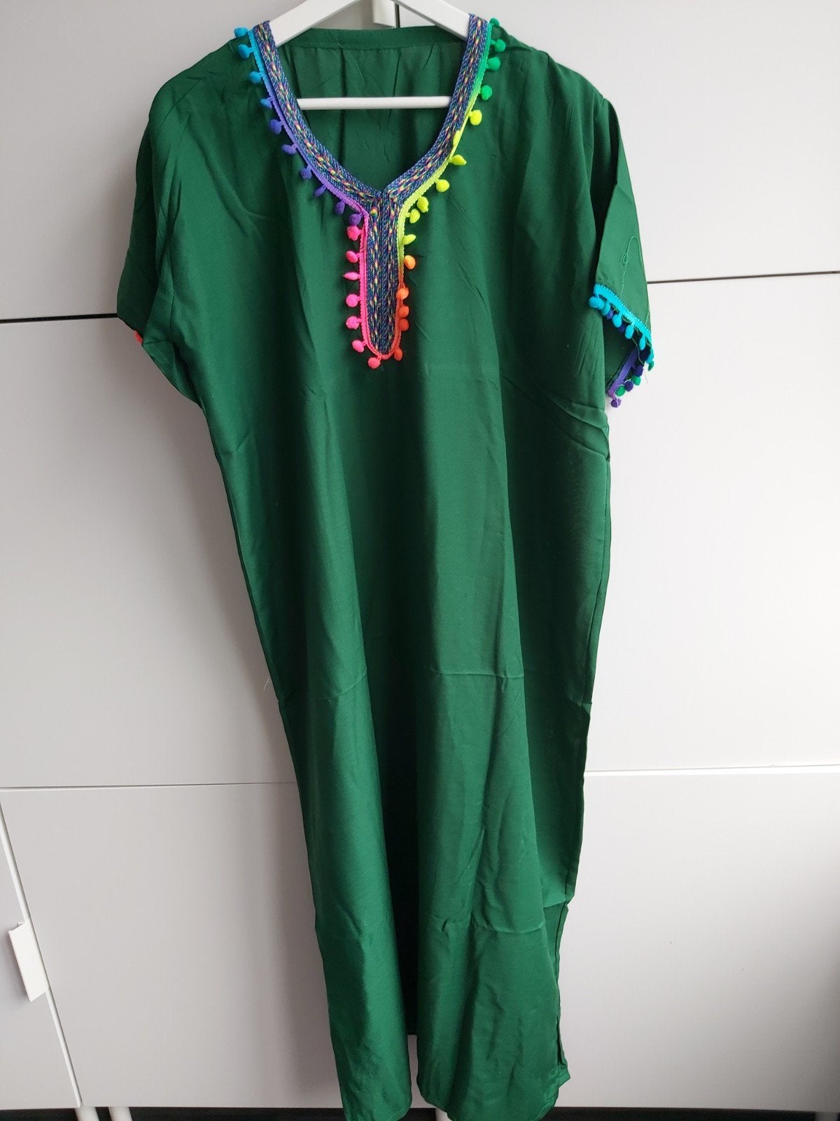 Marokkaanse huisjurk groen, Kleding | Dames, Maat 38/40 (M), Nieuw, Ophalen of Verzenden, Onder de knie