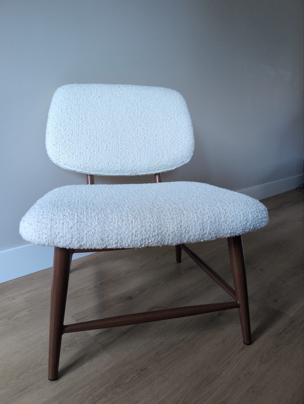 Svea Miso Fauteuil boucle wit, Ophalen, 75 tot 100 cm, Zo goed als nieuw, Stof
