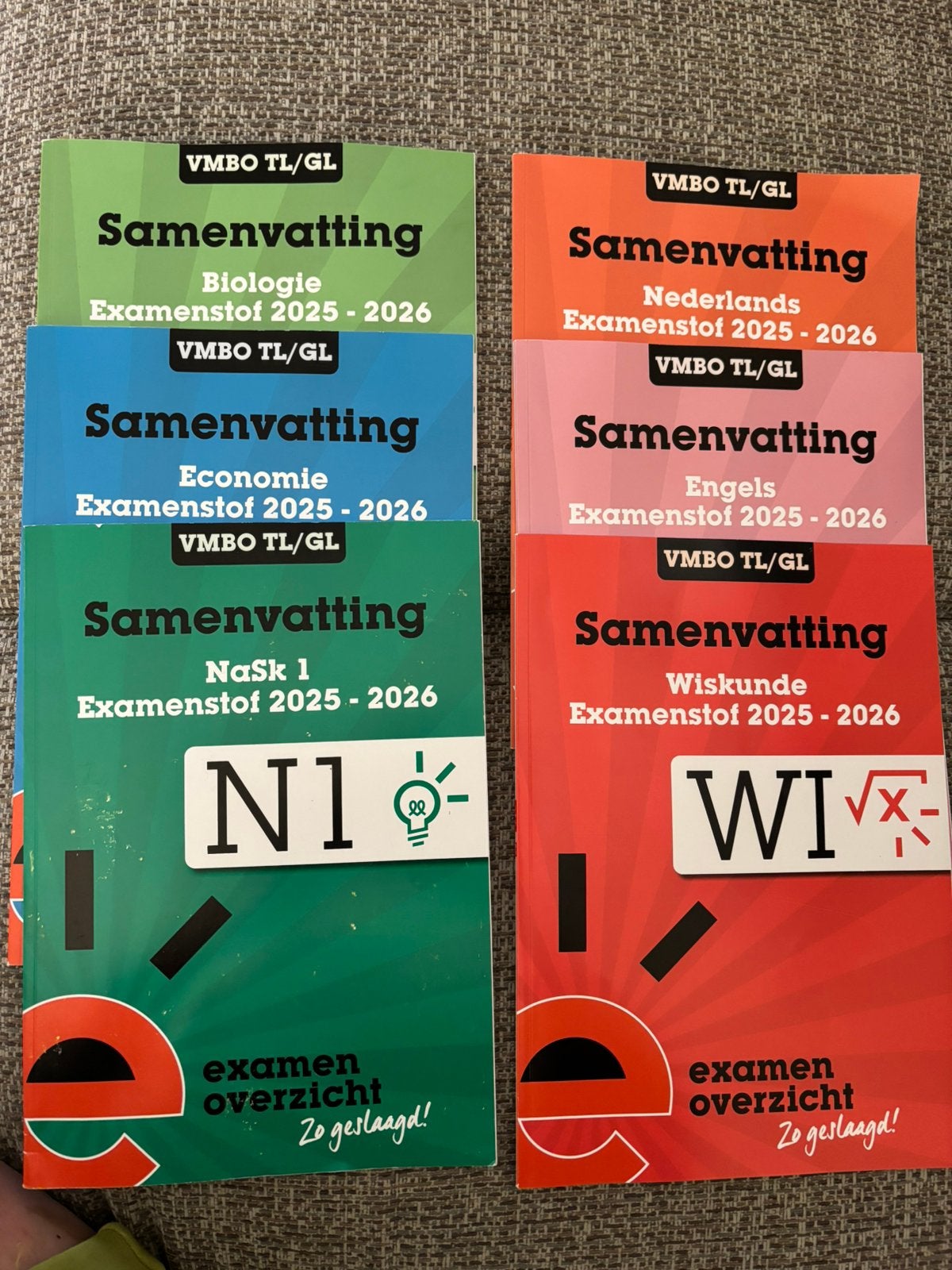 Examenoverzicht- samenvattingen  Nl/En/Wi/Bio/Ec/N1, Ophalen, Zo goed als nieuw, VMBO
