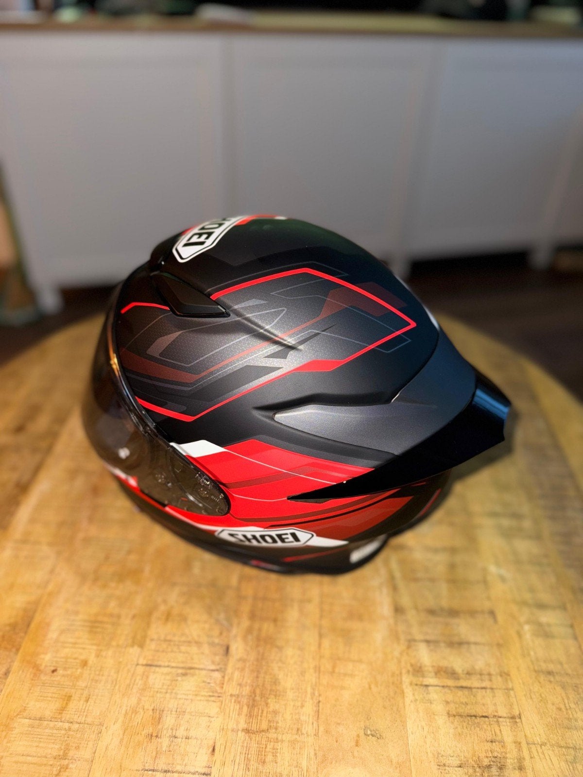 Shoei Integraalhelm nxr2 - Zwart/Rood Design, Heren, Ophalen of Verzenden, Integraalhelm, Shoei