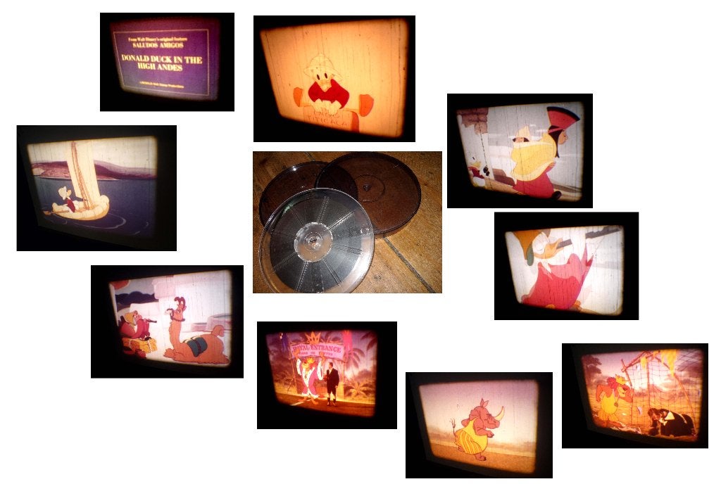 8mm film 2x Walt Disney -Andes + de Match- kleur geluid, Ophalen of Verzenden, 8mm film