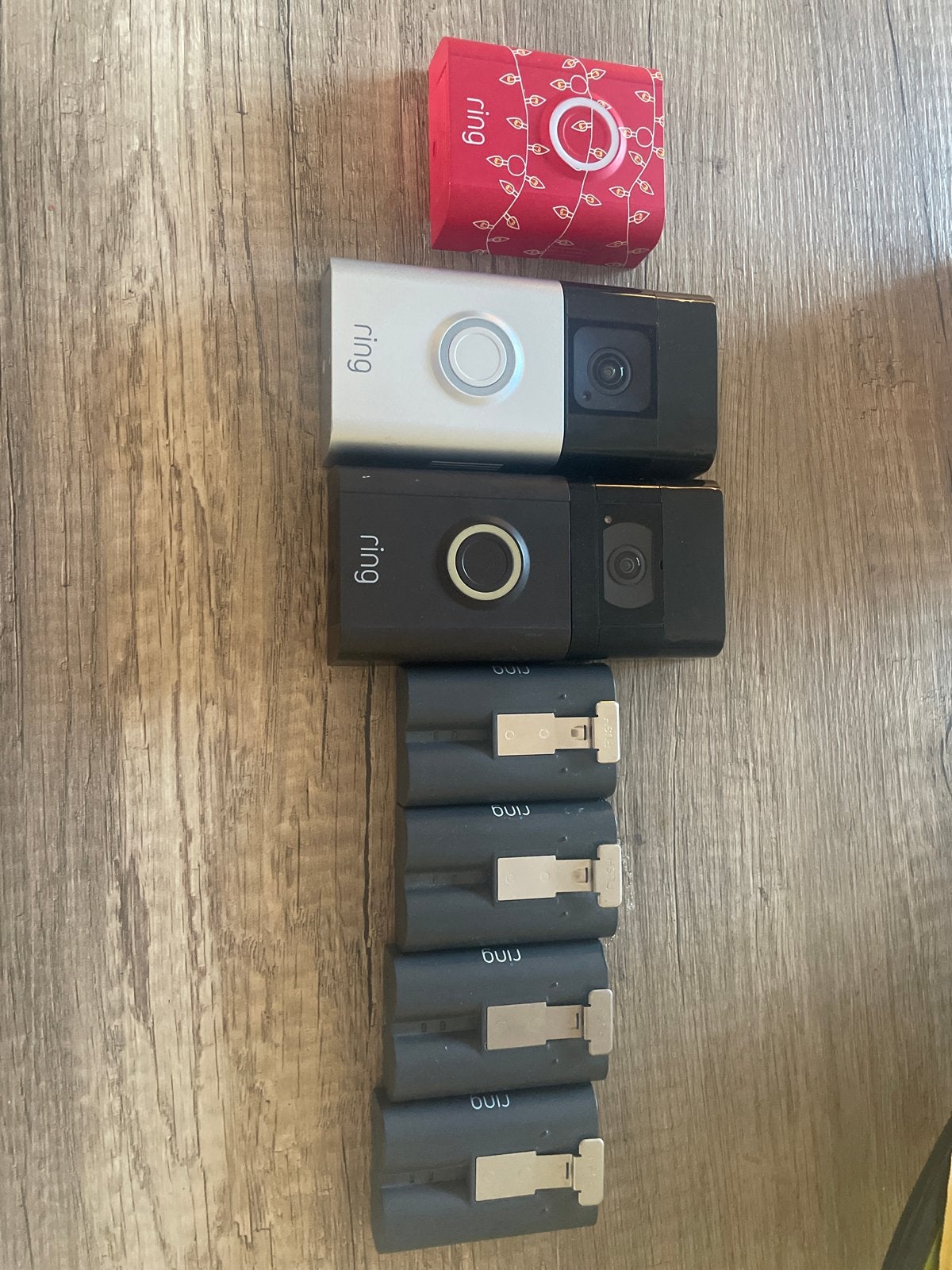 Ring deurbellen (2x) met 4 batterijen en kerstafdekje, Ophalen of Verzenden, Compleet systeem, Draadloos, Beweging