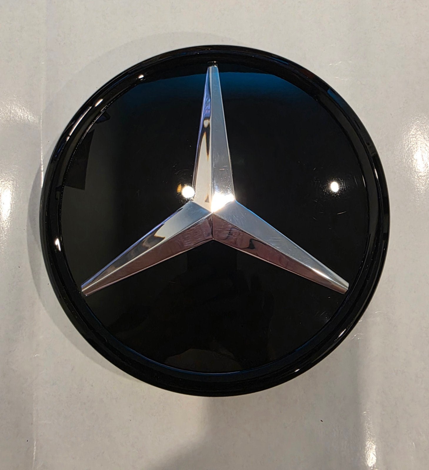Mercedes-Benz Ster Logo 18,5CM, W204, Vito Grille logo, Ophalen of Verzenden, Gebruikt, Mercedes-Benz