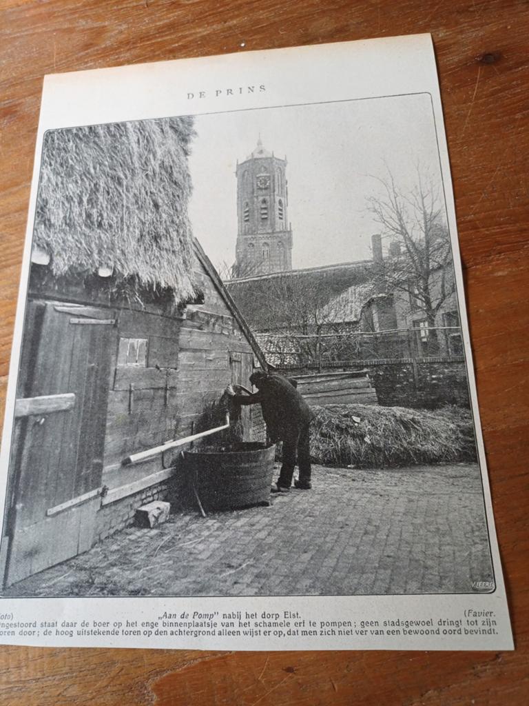 Knipsel pomp Elet 1915, Ophalen of Verzenden, Voor 1920, Knipsel(s)