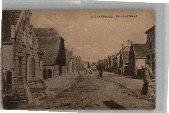 's Gravendeel Rijkenstraat, Verzenden, Voor 1920, Gelopen, Zuid-Holland