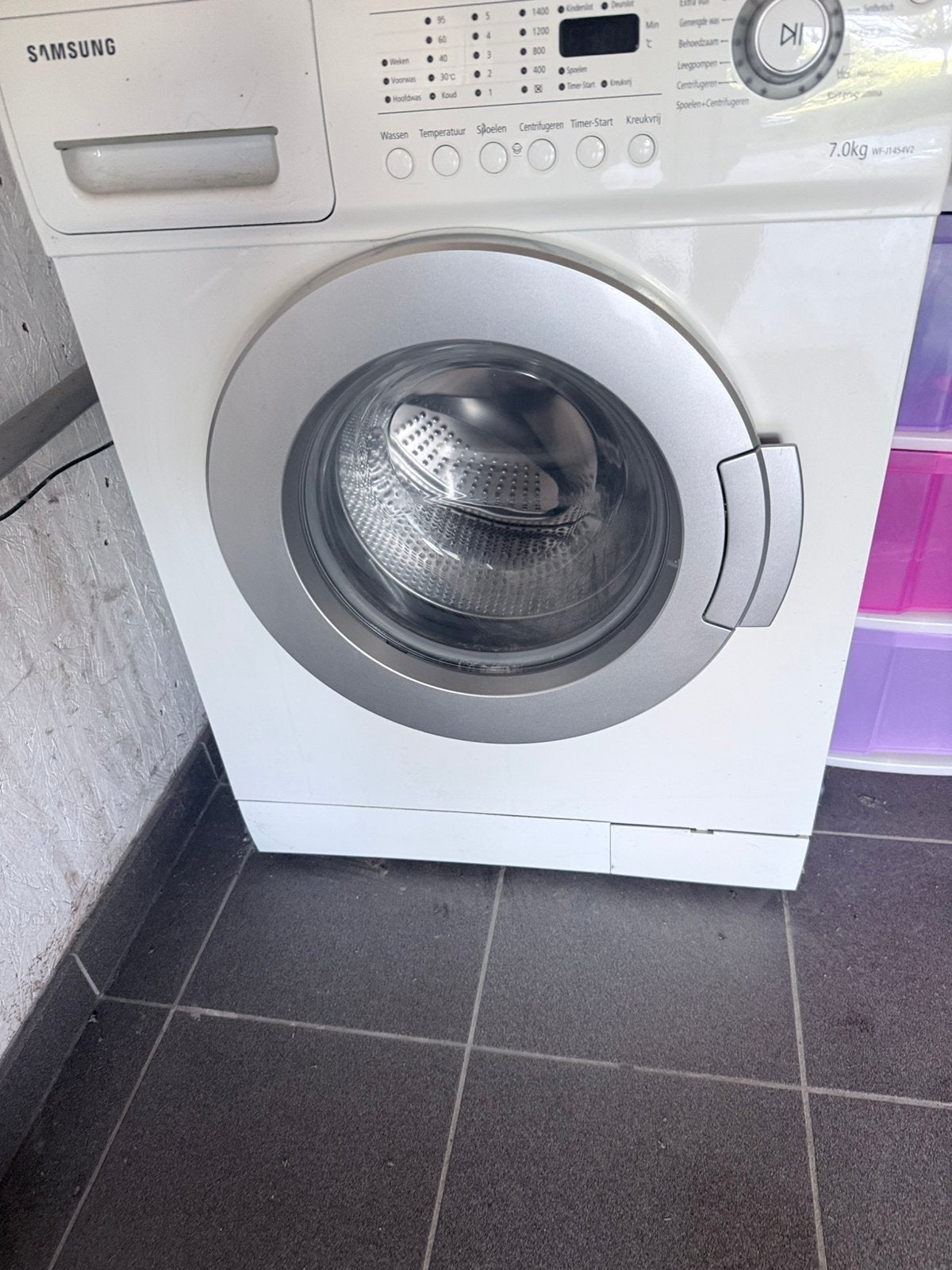 Te koop defecte wasmachine, Ophalen, Zo goed als nieuw, 1200 tot 1600 toeren, 85 tot 90 cm