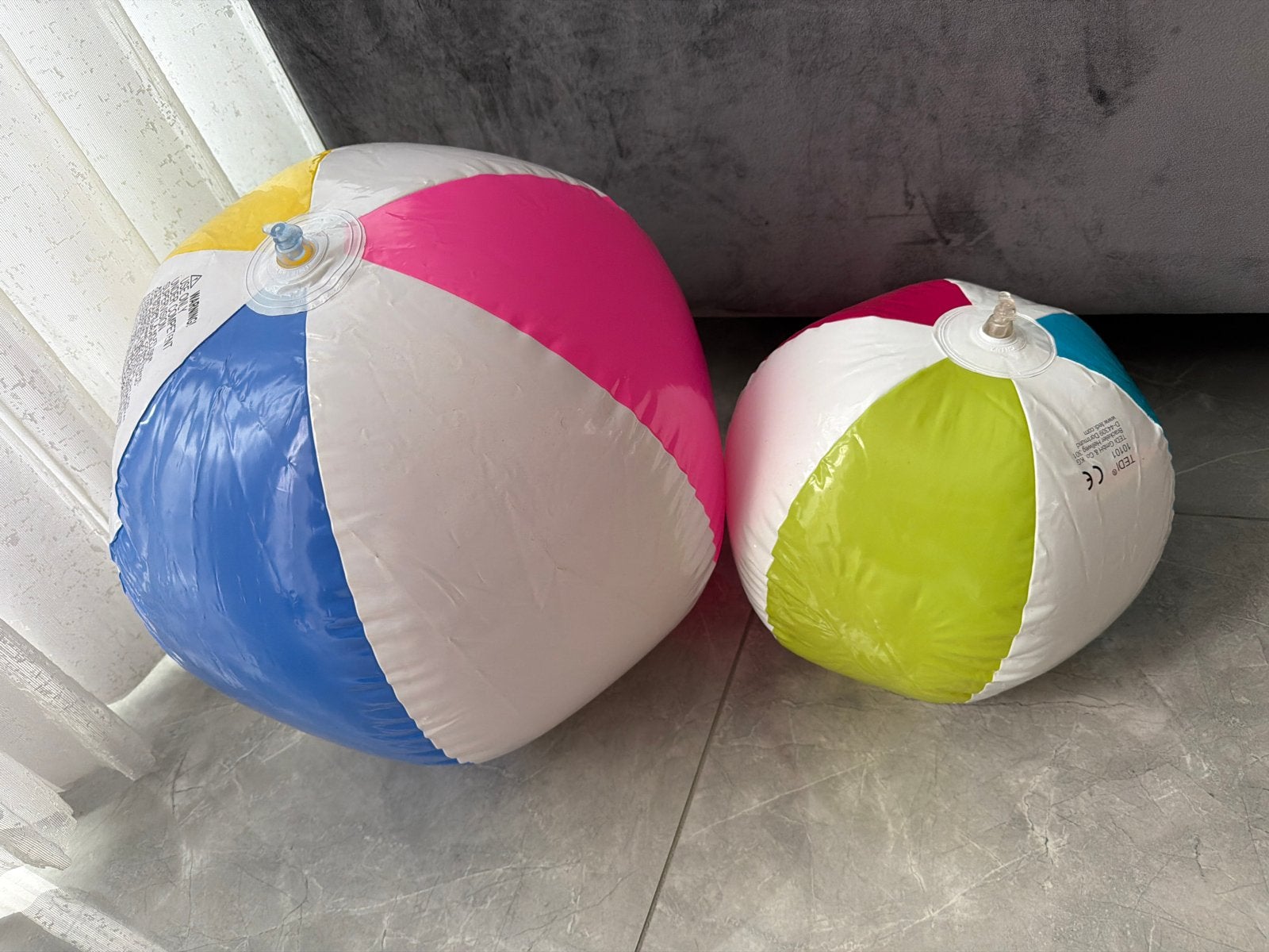 Set van 2 opblaasbare strandballen - TEDi & Intex, Kinderen en Baby's, Speelgoed | Buiten | Opblaasfiguren, Ophalen of Verzenden