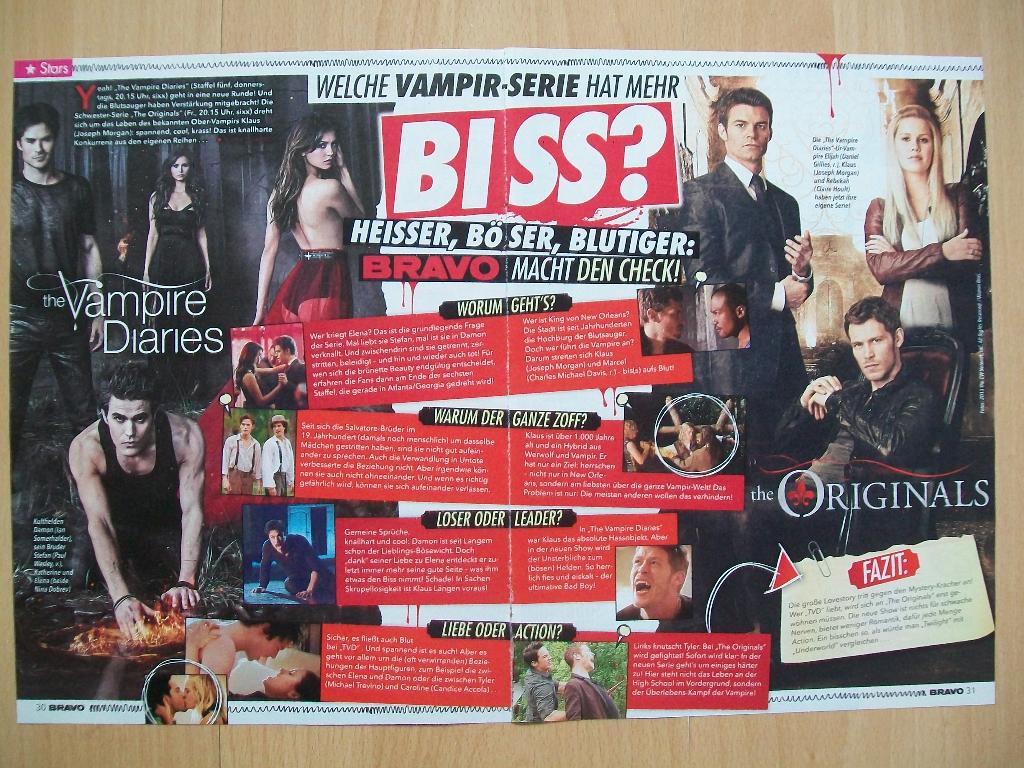 Artikel The Vampire Diaries The Originals uit Duits t. 2x A4, Ophalen of Verzenden, Nieuw, Boek, Tijdschrift of Artikel