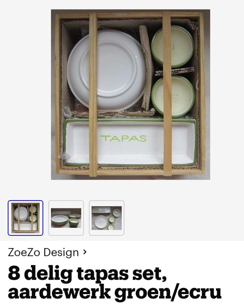8 delige Tapas Set ZoeZo Design, Ophalen, Nieuw, Aardewerk, Overige stijlen