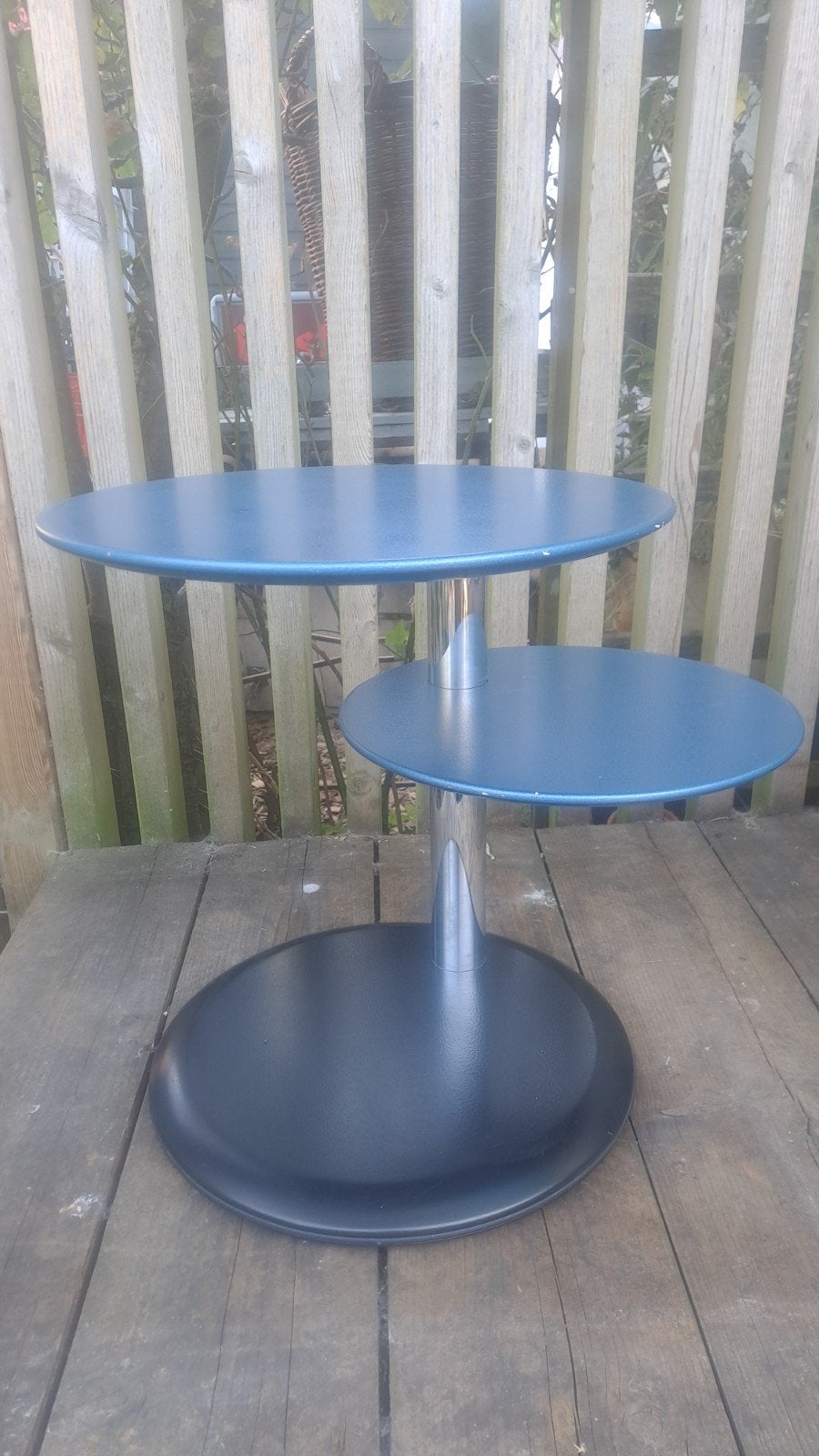 Leolux Cyclo bijzettafel - Jan Armgardt - Hamerslag Blauw, Ophalen, Minder dan 55 cm, Info@leolux.nl, Metaal of Aluminium