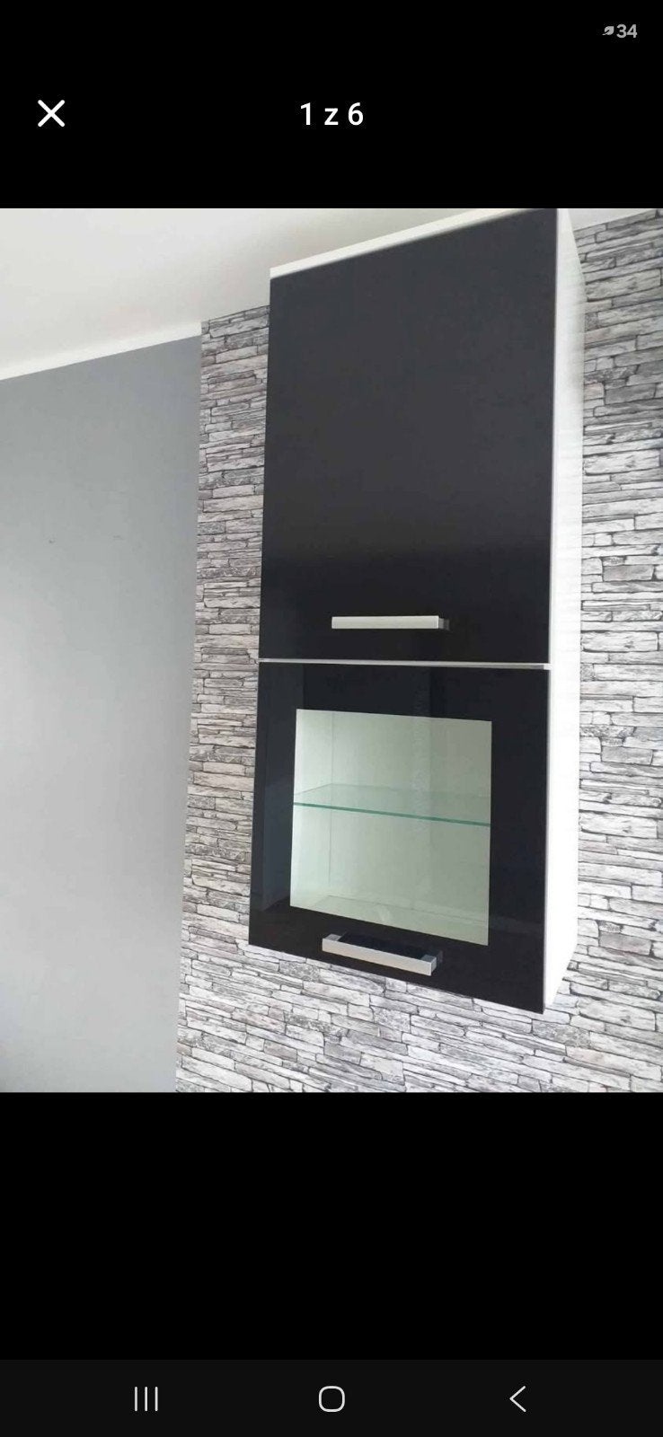 Moderne TV-Meubel +wandvitrine hoogglans voor zwart/wit 100€, Ophalen, 100 tot 150 cm, 50 tot 100 cm, Zo goed als nieuw