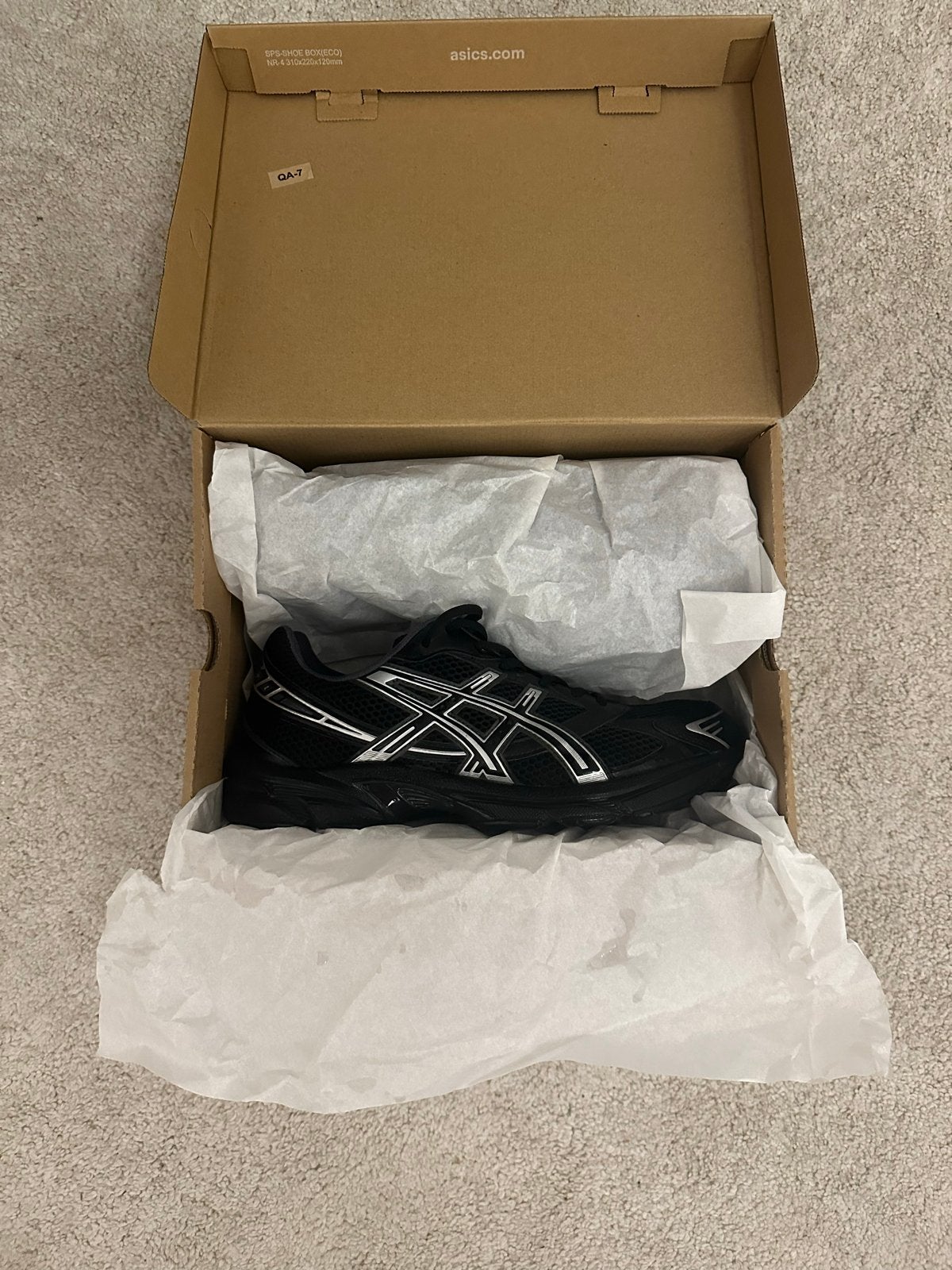 ASICS Gel-1130 Sneakers - Zwart (Maat 44), Kleding | Heren, Schoenen, Ophalen of Verzenden, Zo goed als nieuw, Zwart, Sneakers of Gympen