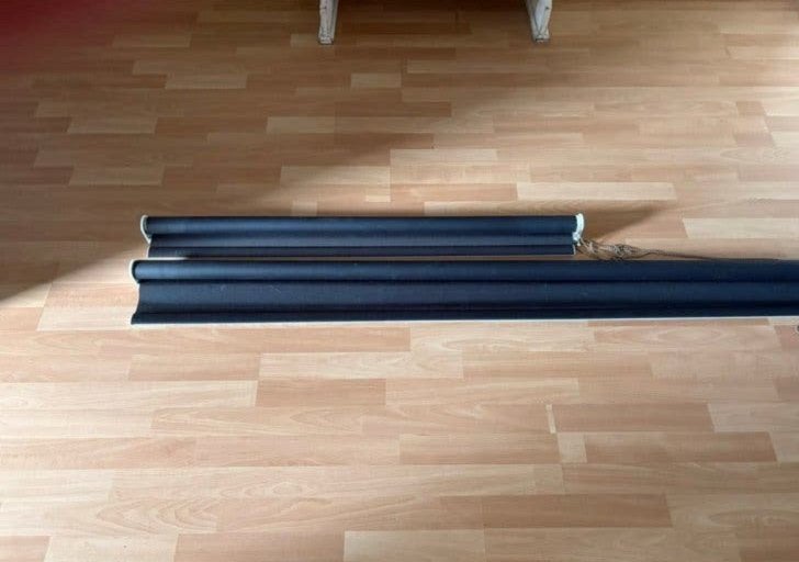 2 verduisterende mat zwarte rolgordijnen van Gordijn Atelier, Ophalen of Verzenden, Zo goed als nieuw