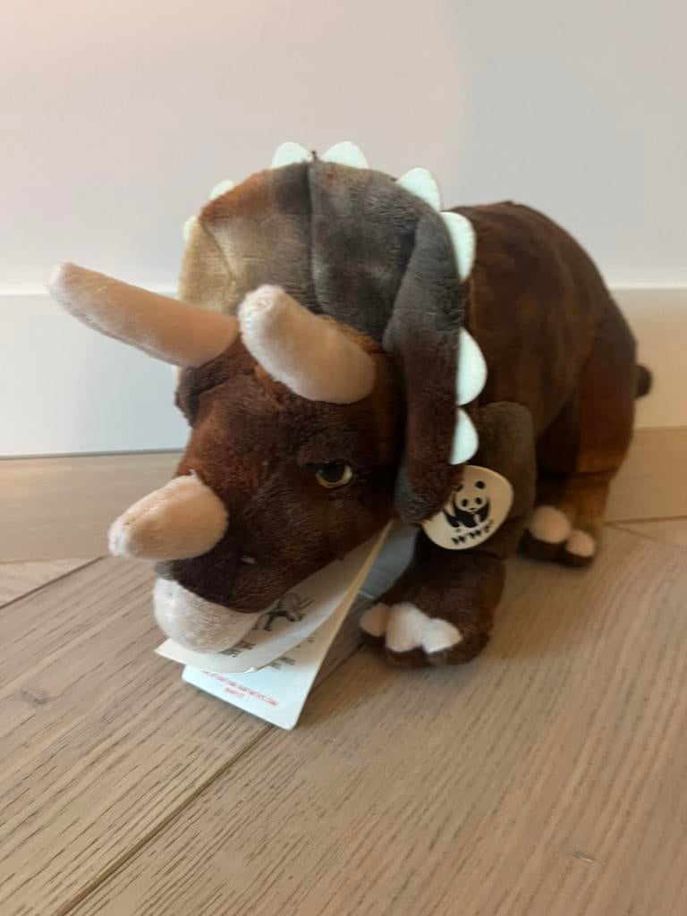 WWF/WNF Dino Triceratops knuffel bruin, Ophalen, Nieuw, Overige typen
